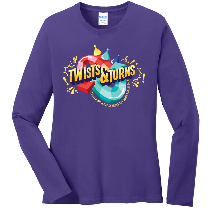 Twist And Turns Fowling Jesus Changes The Game Ladies Long Sleeve Shirt