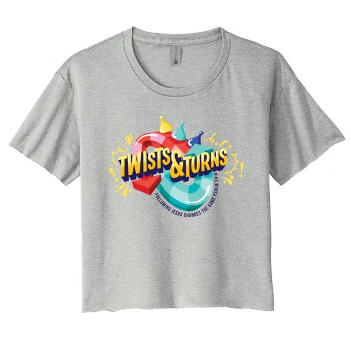 Twist And Turns Fowling Jesus Changes The Game Women's Crop Top Tee