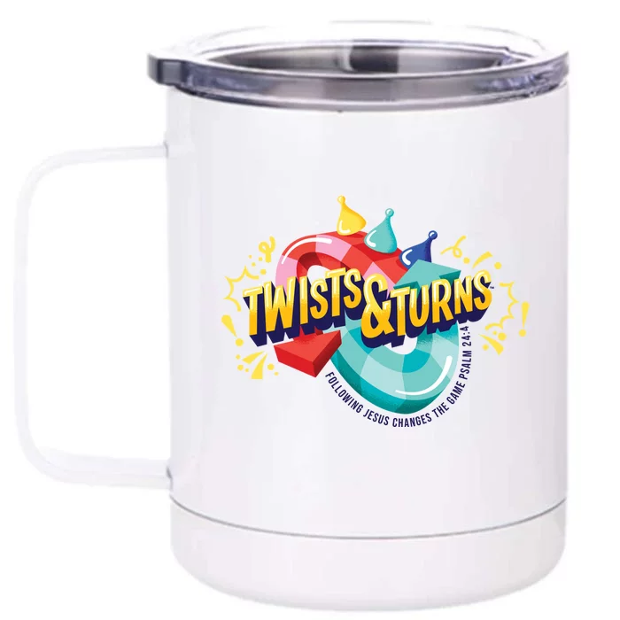 Twist And Turns Fowling Jesus Changes The Game Front & Back 12oz Stainless Steel Tumbler Cup