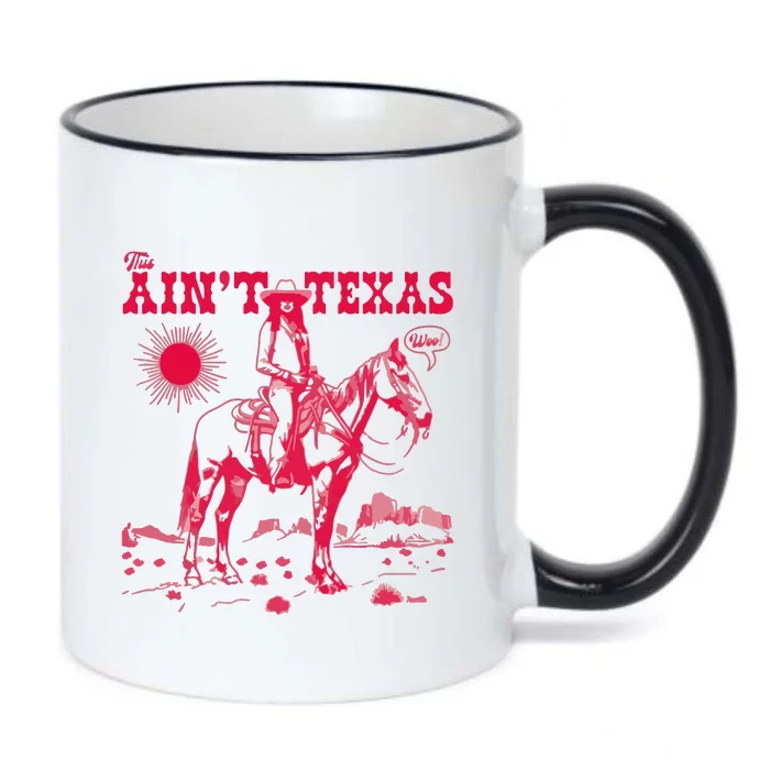 This AinT Texas  Cowgirl Black Color Changing Mug