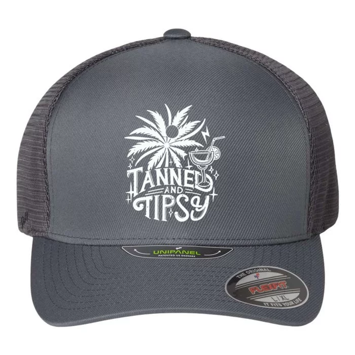 Tanned And Tipsy Flexfit Unipanel Trucker Cap