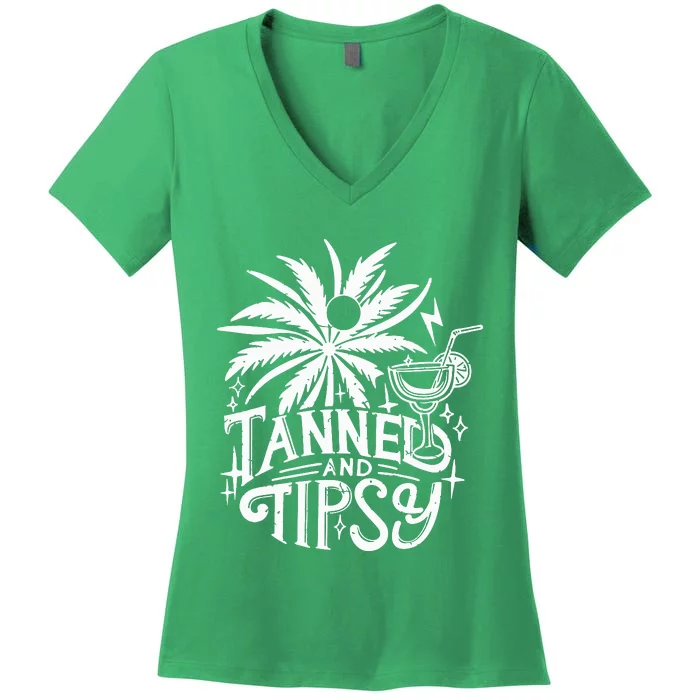 Tanned And Tipsy Women's V-Neck T-Shirt