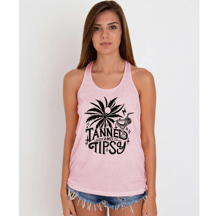 Tanned And Tipsy Women's Knotted Racerback Tank