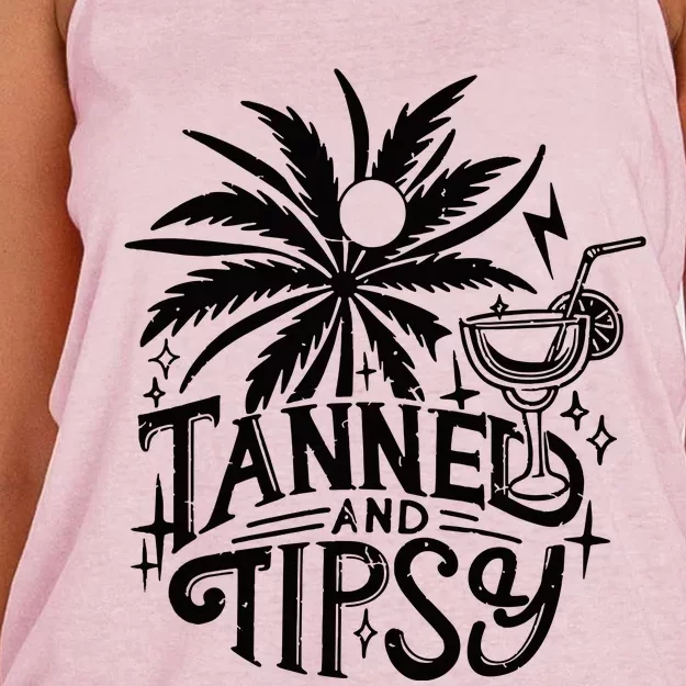 Tanned And Tipsy Women's Knotted Racerback Tank