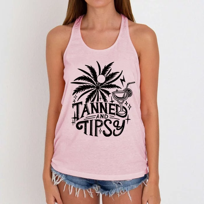 Tanned And Tipsy Women's Knotted Racerback Tank