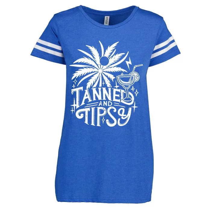 Tanned And Tipsy Enza Ladies Jersey Football T-Shirt