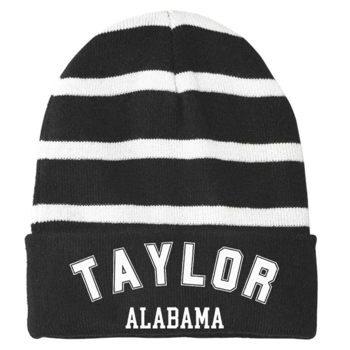 Taylor Alabama Striped Beanie with Solid Band