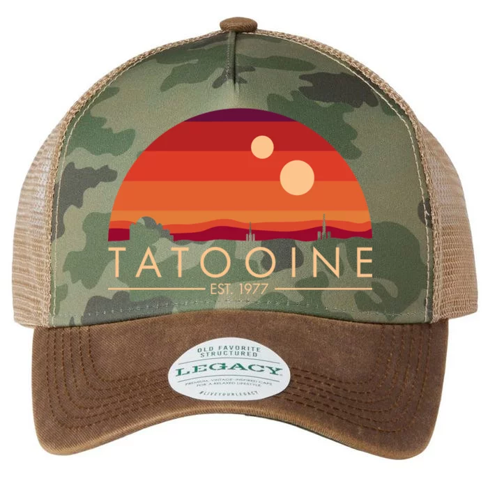 Tatooine Retro Sunset Logo EST 1977 Legacy Tie Dye Trucker Hat