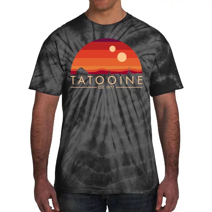 Tatooine Retro Sunset Logo EST 1977 Tie-Dye T-Shirt