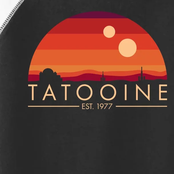 Tatooine Retro Sunset Logo EST 1977 Toddler Fine Jersey T-Shirt