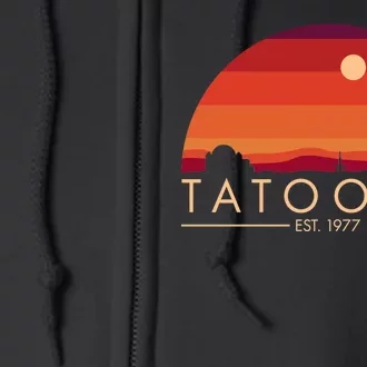 Tatooine Retro Sunset Logo EST 1977 Full Zip Hoodie