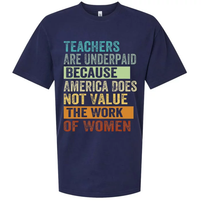 Teachers Are Underpaid Because America Does Not Value Funny Sueded Cloud Jersey T-Shirt