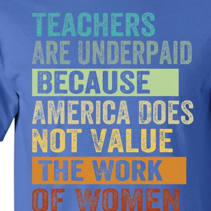 Teachers Are Underpaid Because America Does Not Value Tall T-Shirt