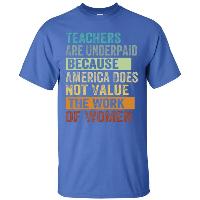 Teachers Are Underpaid Because America Does Not Value Tall T-Shirt