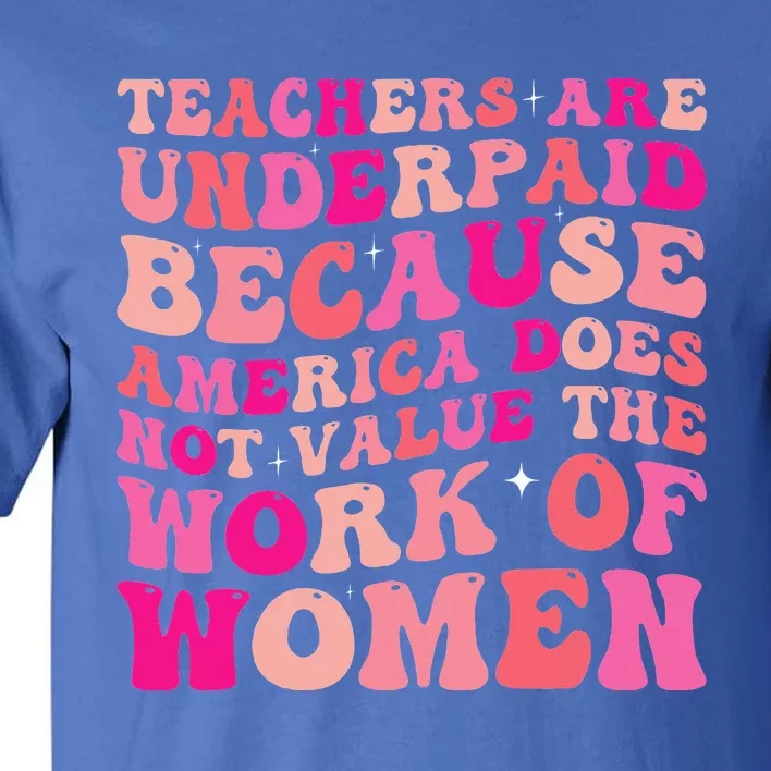 Teachers Are Underpaid Because America Does Not Value Tall T-Shirt