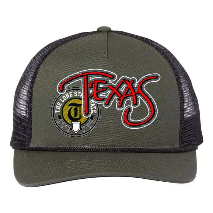 Texas Athletic Urban Logo Retro Rope Trucker Hat Cap