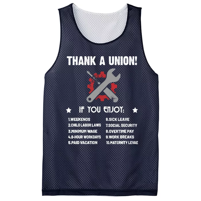 Thank A Union Union Strong Labor Union Union Thug Mesh Reversible Basketball Jersey Tank