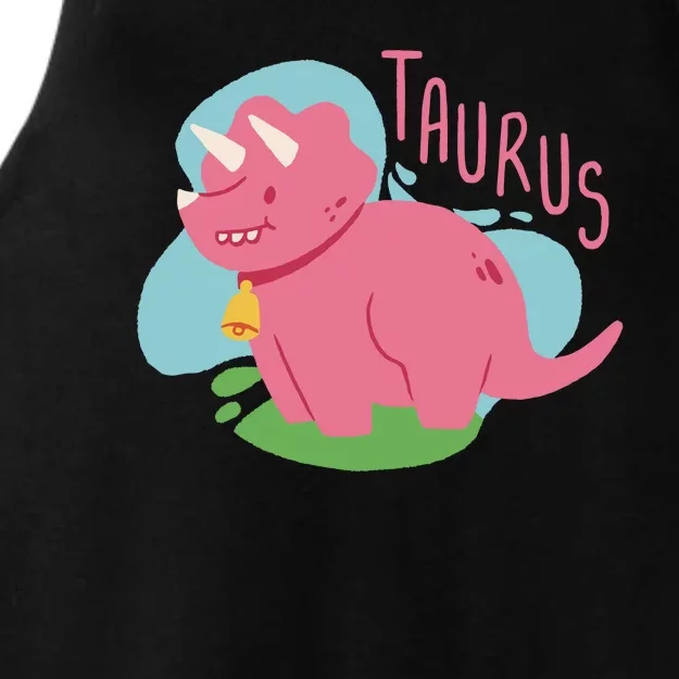 Taurus Dinosaur Ladies Tri-Blend Wicking Tank