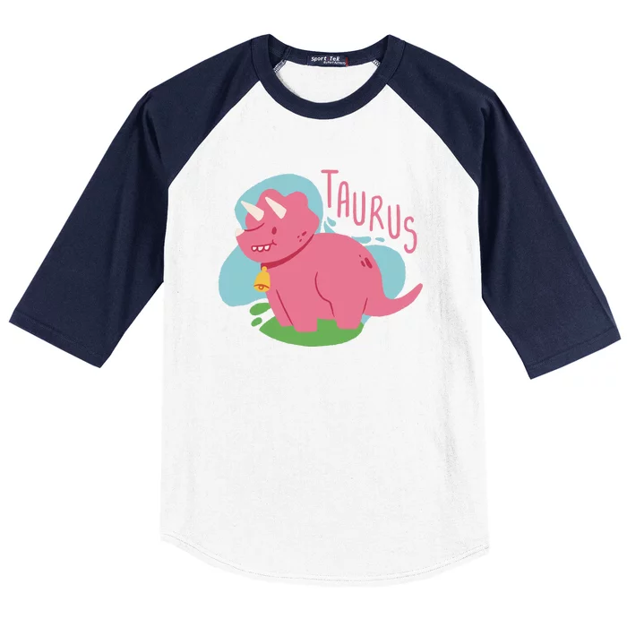 Taurus Dinosaur Baseball Sleeve Shirt