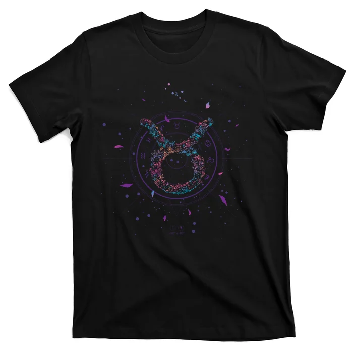 Taurus Floral Zodiac T-Shirt