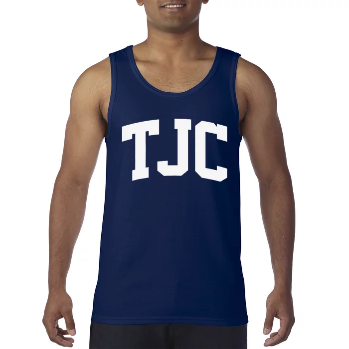 Tjc Arch Vintage Retro College Athletic Sports Tank Top