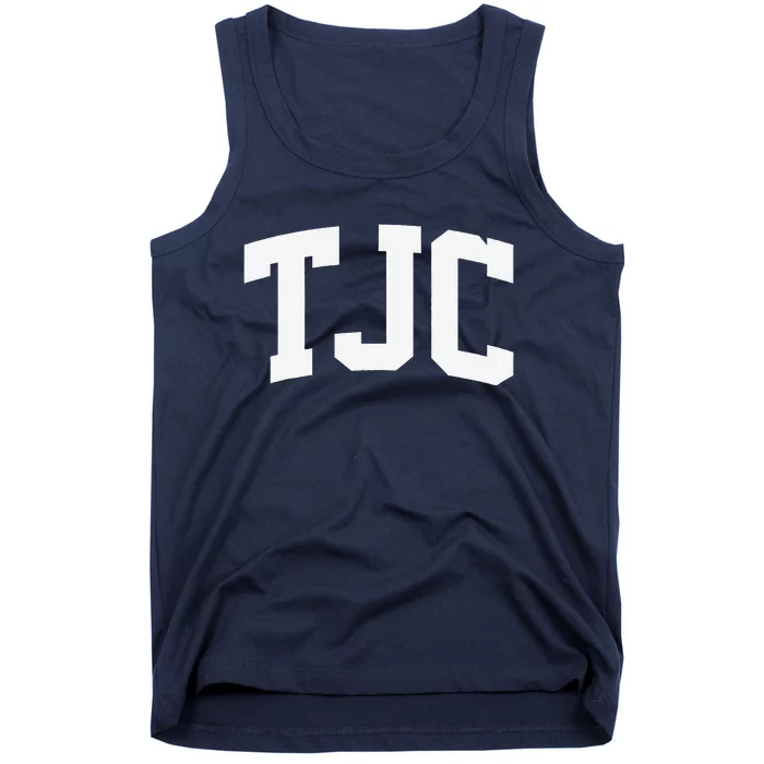 Tjc Arch Vintage Retro College Athletic Sports Tank Top