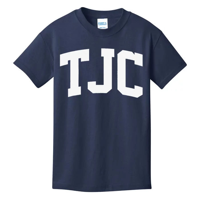 Tjc Arch Vintage Retro College Athletic Sports Kids T-Shirt