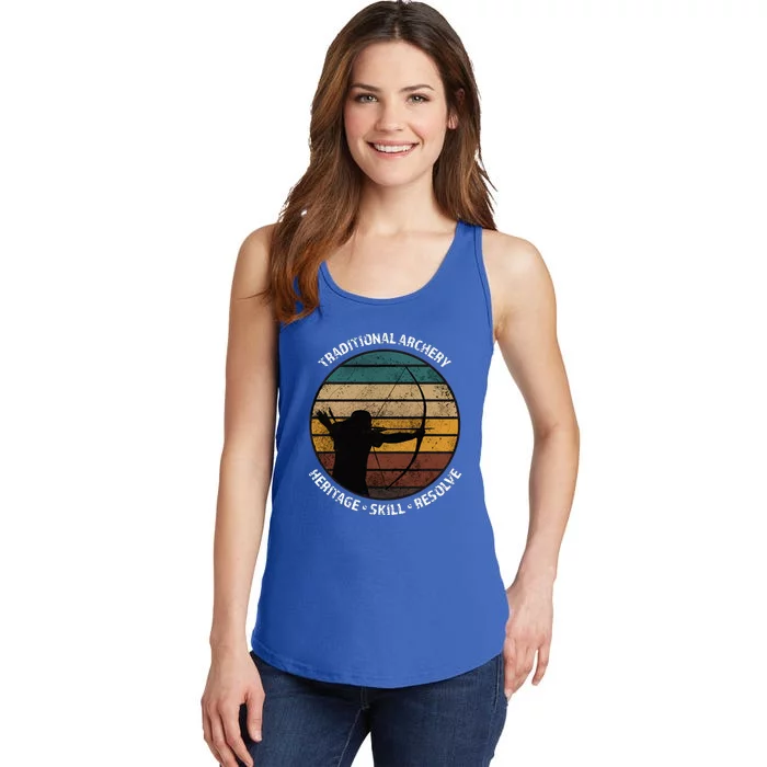 Traditional Archery Vintage Trad Bow Archers Ladies Essential Tank