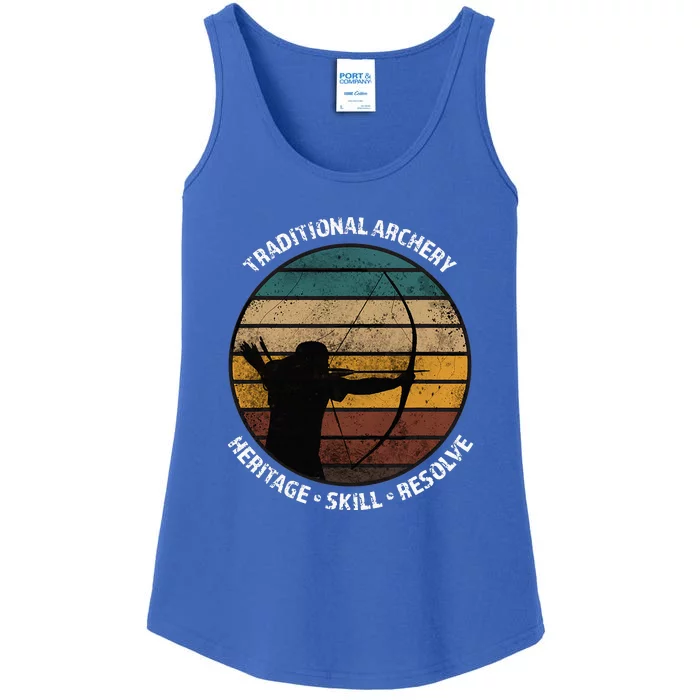 Traditional Archery Vintage Trad Bow Archers Ladies Essential Tank