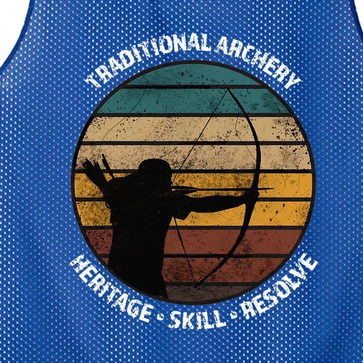 Traditional Archery Vintage Trad Bow Archers Mesh Reversible Basketball Jersey Tank