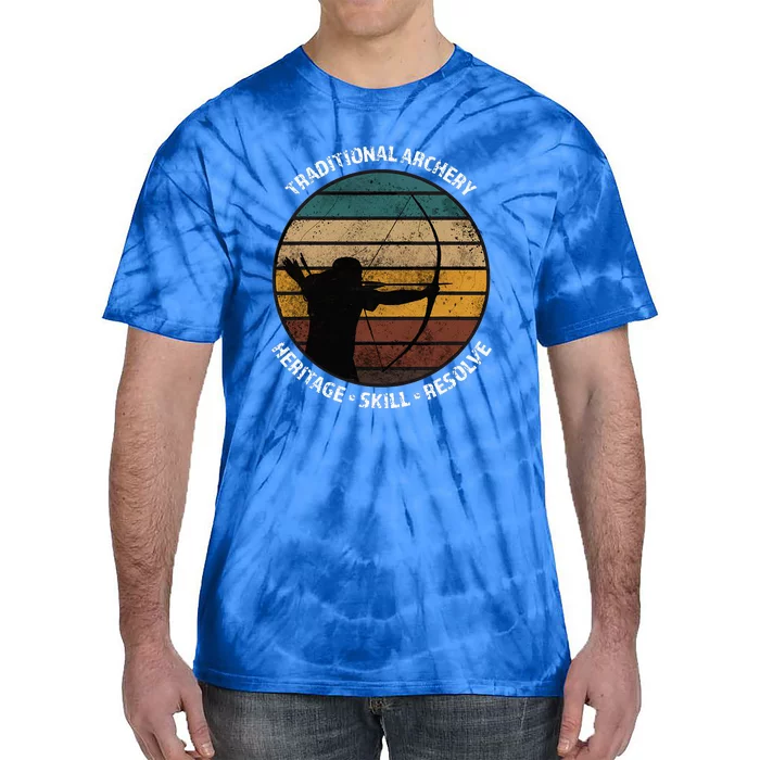 Traditional Archery Vintage Trad Bow Archers Tie-Dye T-Shirt