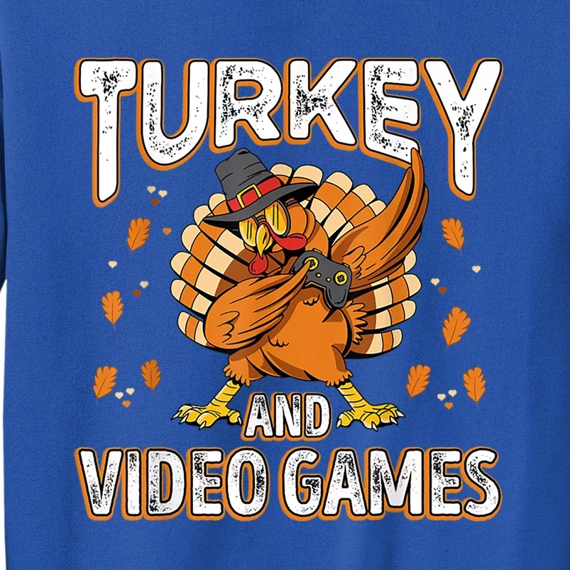 Turkey And Video Games Thanksgiving Gamer Gift Sweatshirt