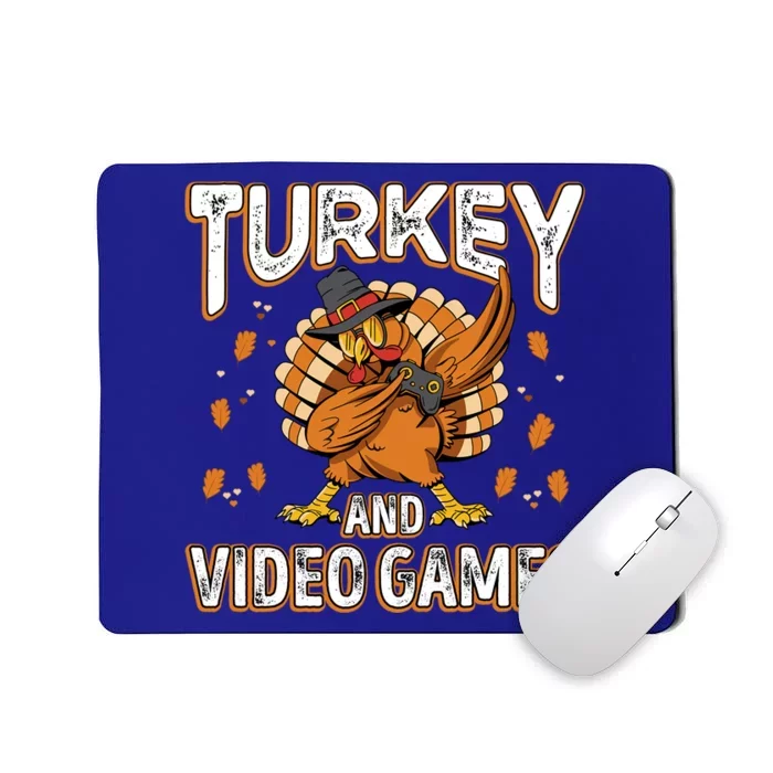 Turkey And Video Games Thanksgiving Gamer Gift Mousepad