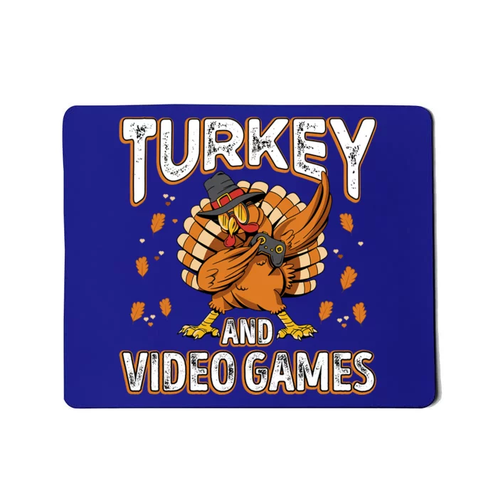 Turkey And Video Games Thanksgiving Gamer Gift Mousepad