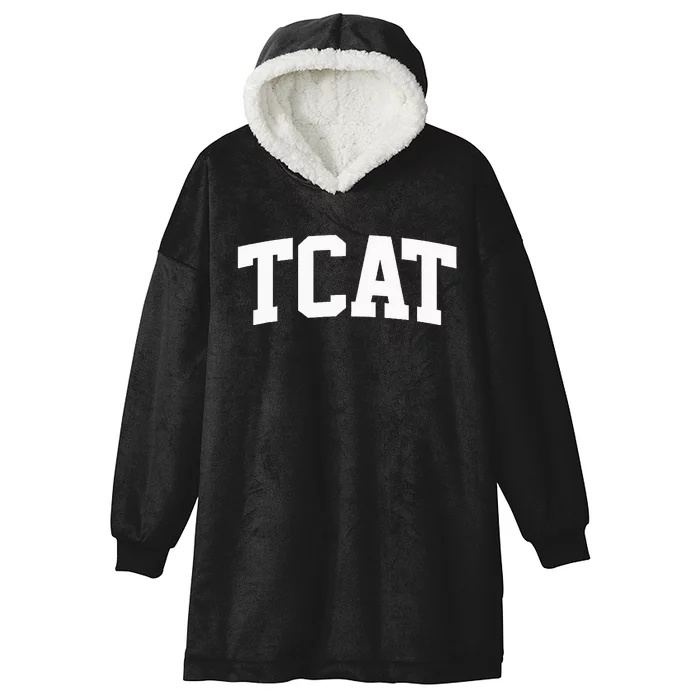 Tcat Arch Vintage Retro College Athletic Sports Hooded Wearable Blanket