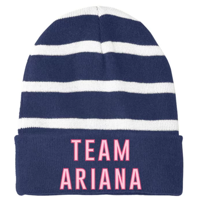 Team Ariana Vanderpump Rules Striped Beanie with Solid Band