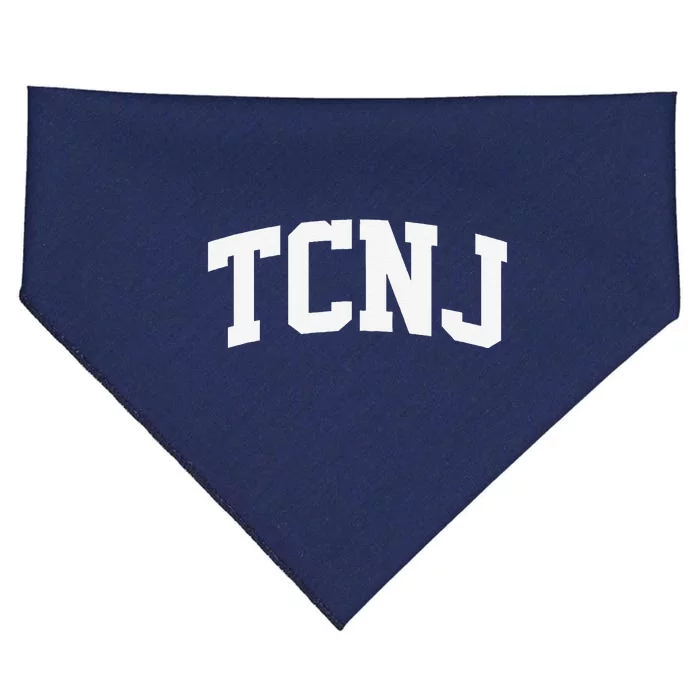 Tcnj Arch Vintage Retro College Athletic Sports USA-Made Doggie Bandana