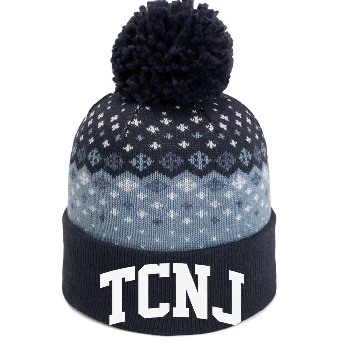 Tcnj Arch Vintage Retro College Athletic Sports The Baniff Cuffed Pom Beanie