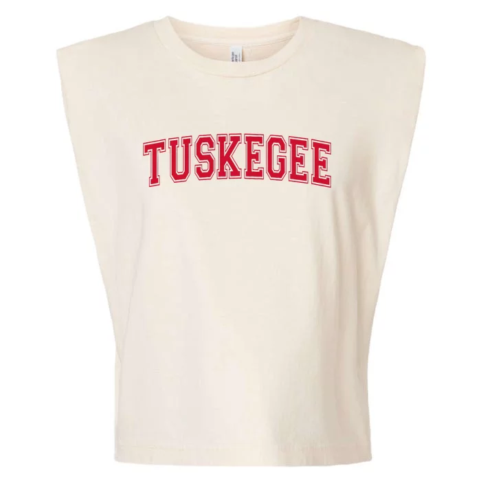 Tuskegee Alabama Varsity Style Arched Garment-Dyed Women's Muscle Tee