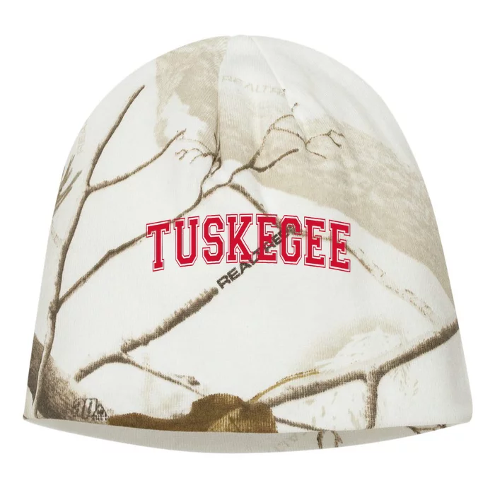 Tuskegee Alabama Varsity Style Arched Kati - Camo Knit Beanie