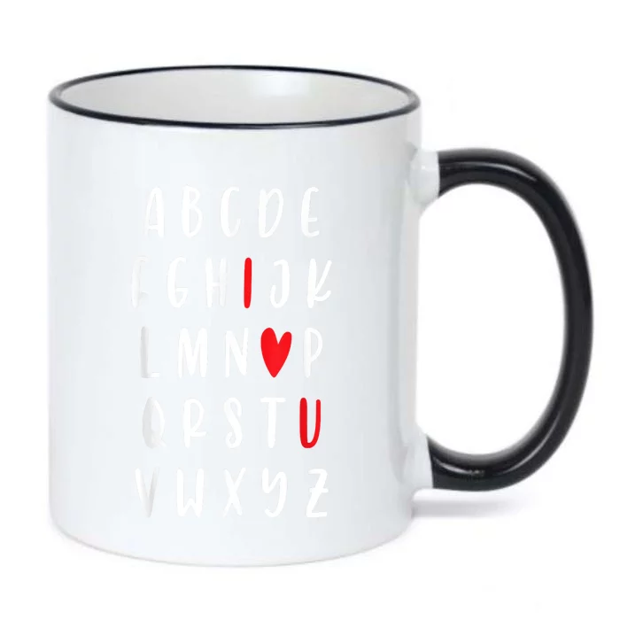 Teacher Alphabet ValentineS Black Color Changing Mug