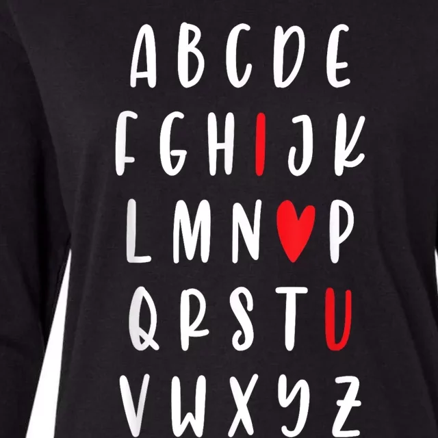 Teacher Alphabet ValentineS Womens Cotton Relaxed Long Sleeve T-Shirt