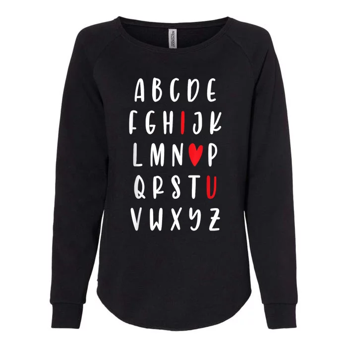 Teacher Alphabet ValentineS Womens California Wash Sweatshirt