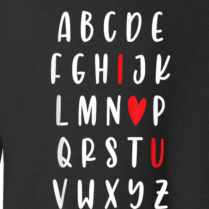 Teacher Alphabet ValentineS Toddler Sweatshirt