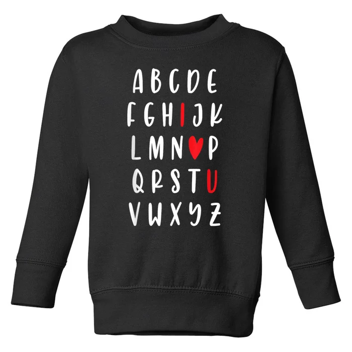 Teacher Alphabet ValentineS Toddler Sweatshirt