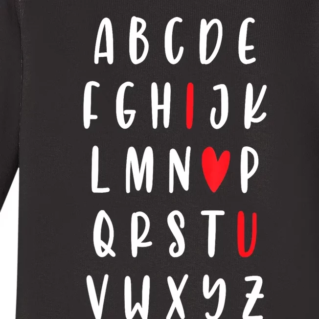 Teacher Alphabet ValentineS Day Abc Baby Long Sleeve Bodysuit