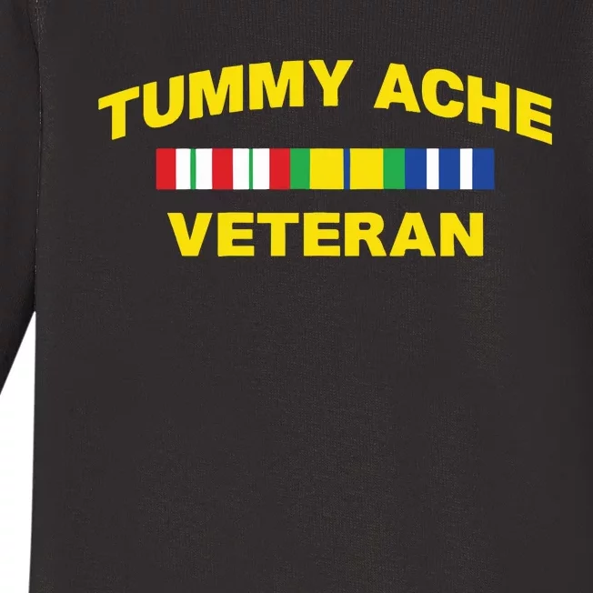 Tummy Ache Veteran Baby Long Sleeve Bodysuit