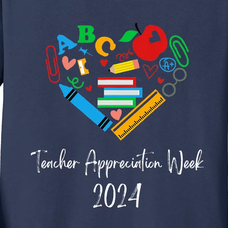 Teacher Appreciation Week 2024 Kids Long Sleeve Shirt