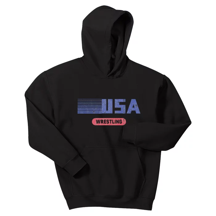 Team American Wrestling Vintage Kids Hoodie