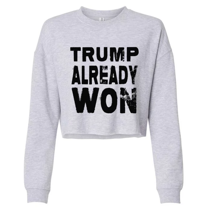 Trump Already Won 2024 Election Vote Day Donald Trump Vote Cropped Pullover Crew